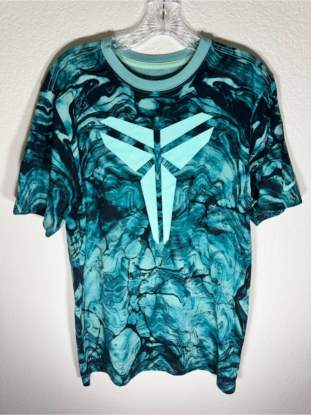 Nike Kobe Bryant Easter Edition Dri-fit Marble T Shirt Teal Men’s Medium Gym